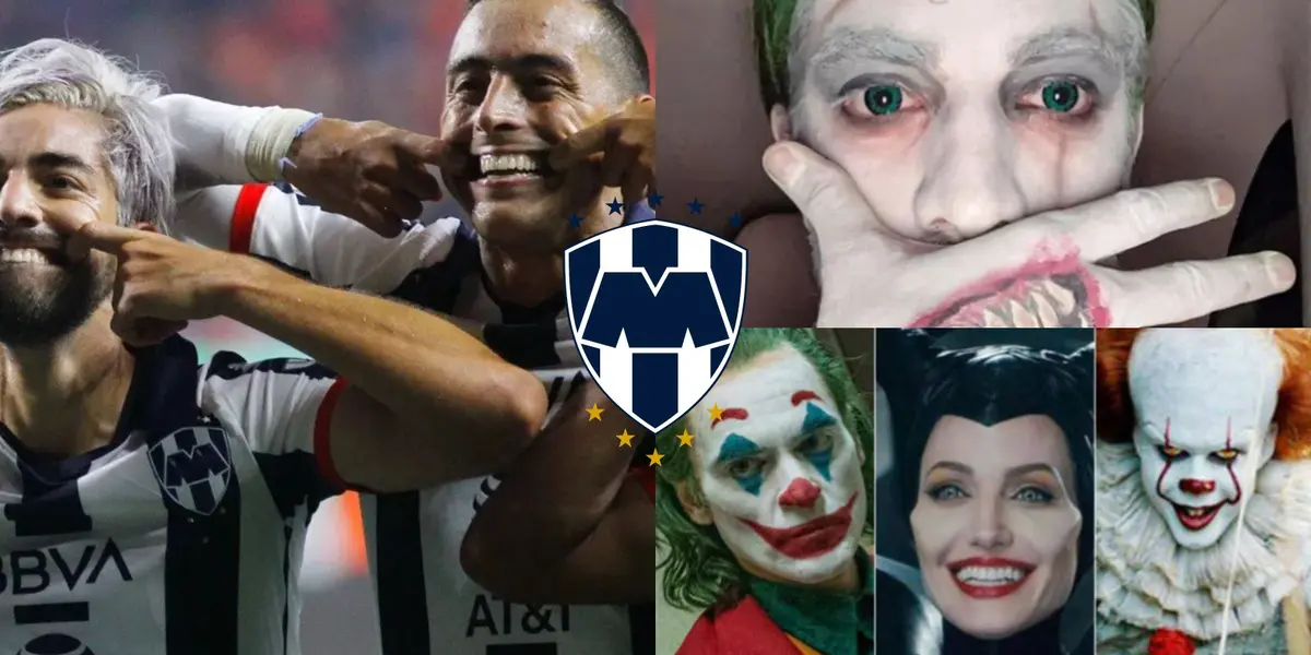 Para ayudar a Rayados jamás estuvo, pero para disfrazarse si le puso ganitas