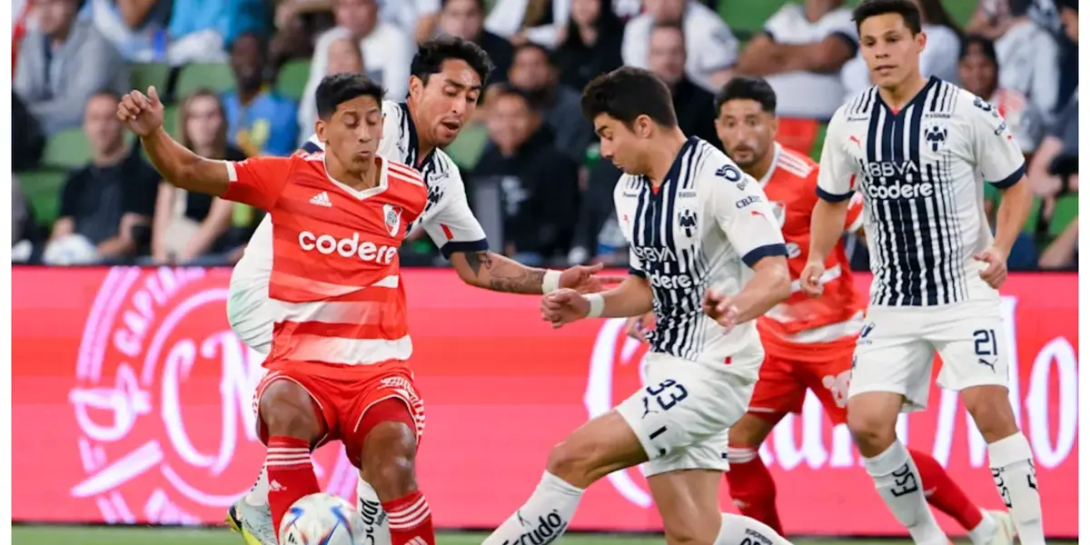Partido amistoso Monterrey vs River Plate, enero 2023.