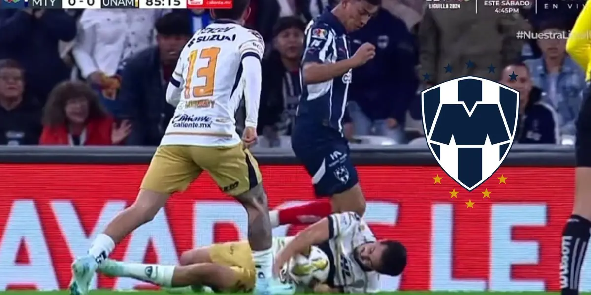 Penal marcado a Rayados/FOTO: x Guzmán Gasso