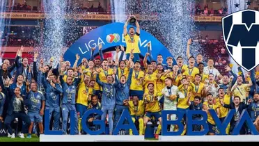 Rayados con América festejando el título/FOTO: Club América