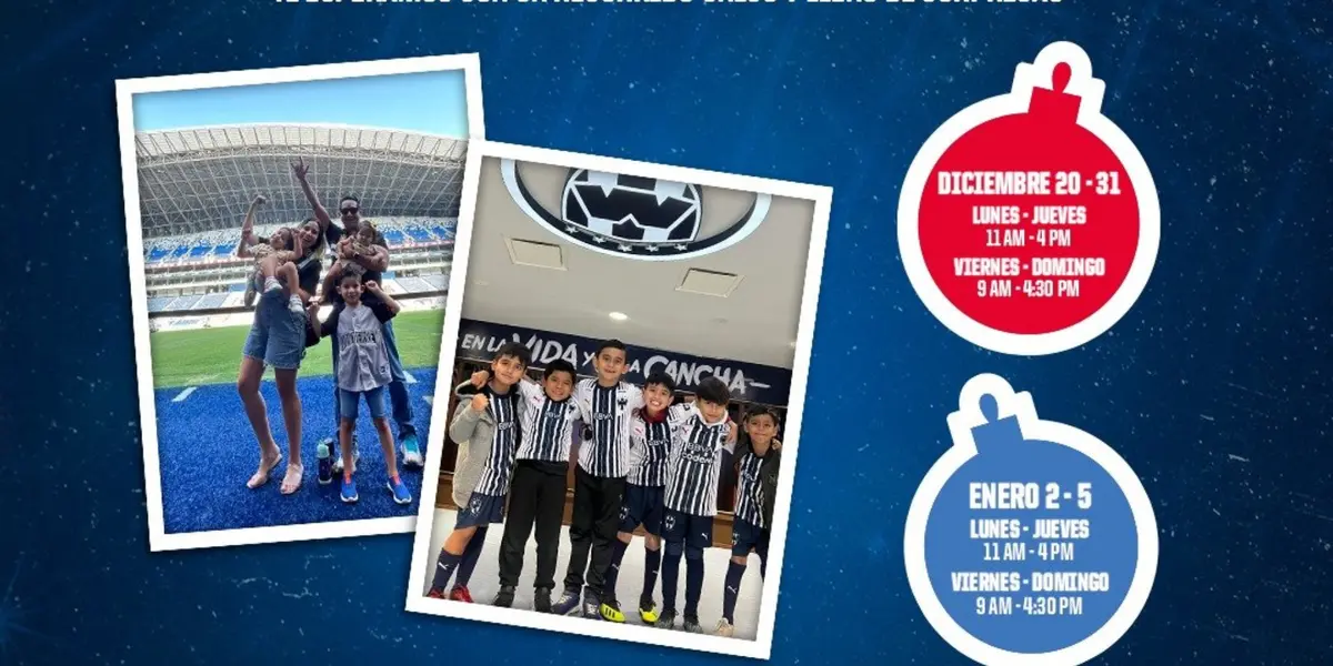 Rayados te invita a vivir las fiestas decembrinas en el BBVA / Foto: @Rayados