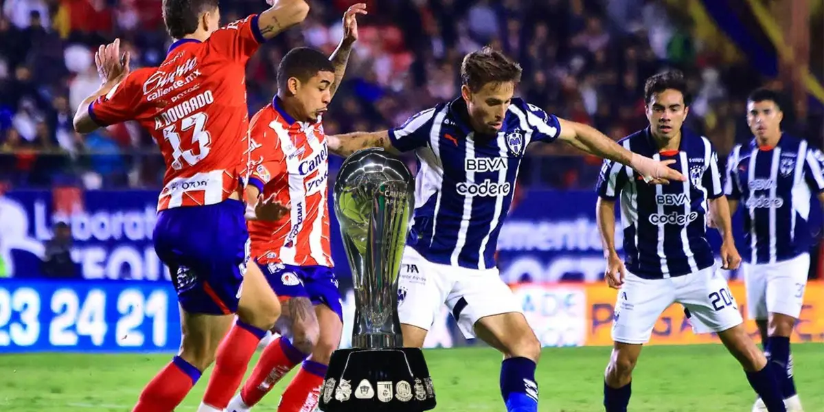 Rayados vs San Luis y el trofeo/FOTO: Fútbol Total