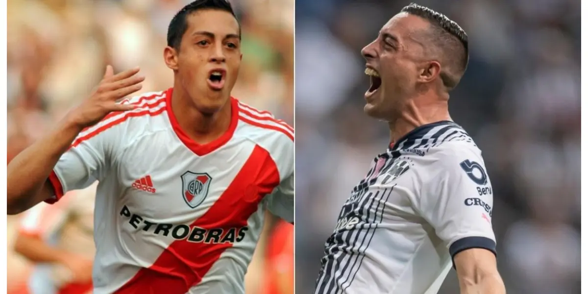 Rogelio Funes Mori con River Plate 2013/ Rogelio Funes Mori con Monterrey 2022