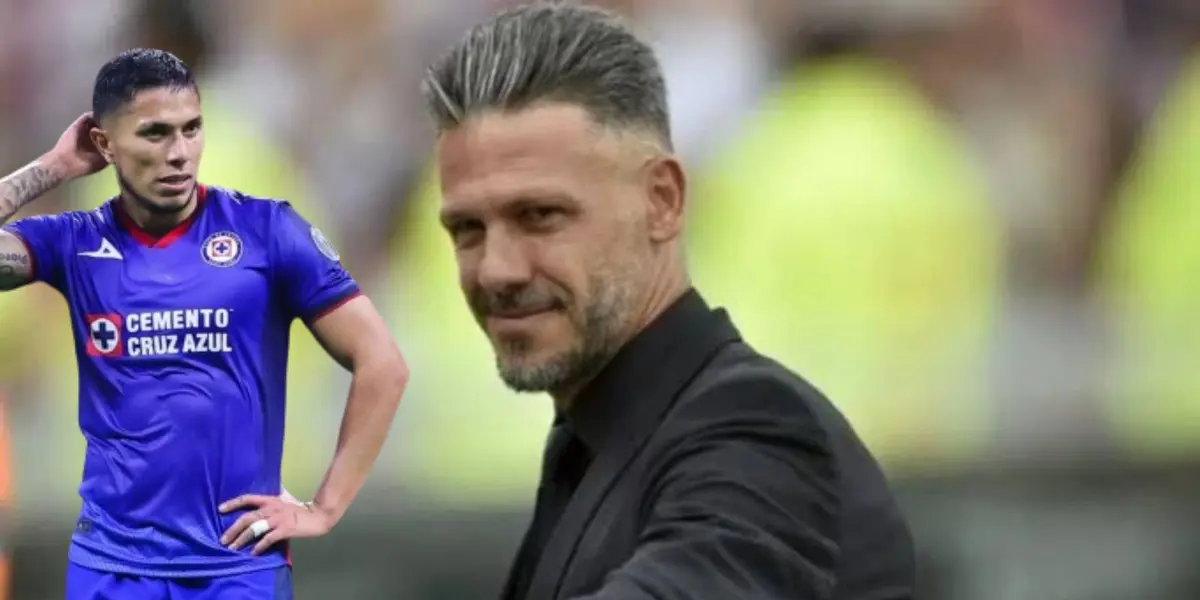 Salcedo con Cruz Azul y Demichelis/FOTO: Mexsport