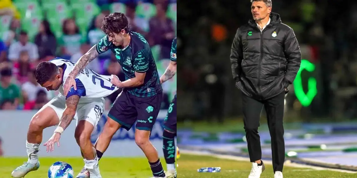 Santos se adelantó en el marcador y Tano Ortiz lo festejo con todo | Foto: Especial