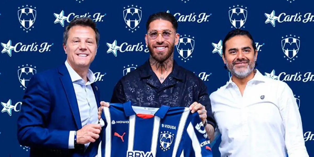 Sergio Ramos en su presentación - Foto: Rayados