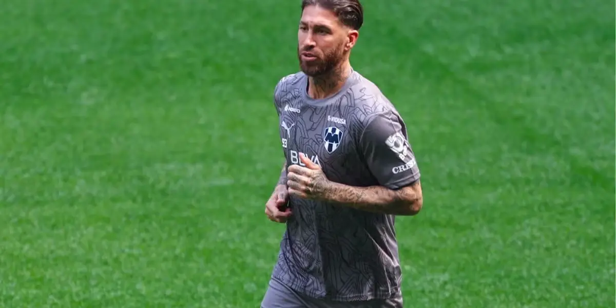 Sergio Ramos entrenando con Rayados de Monterrey. (Fuente: Récord)