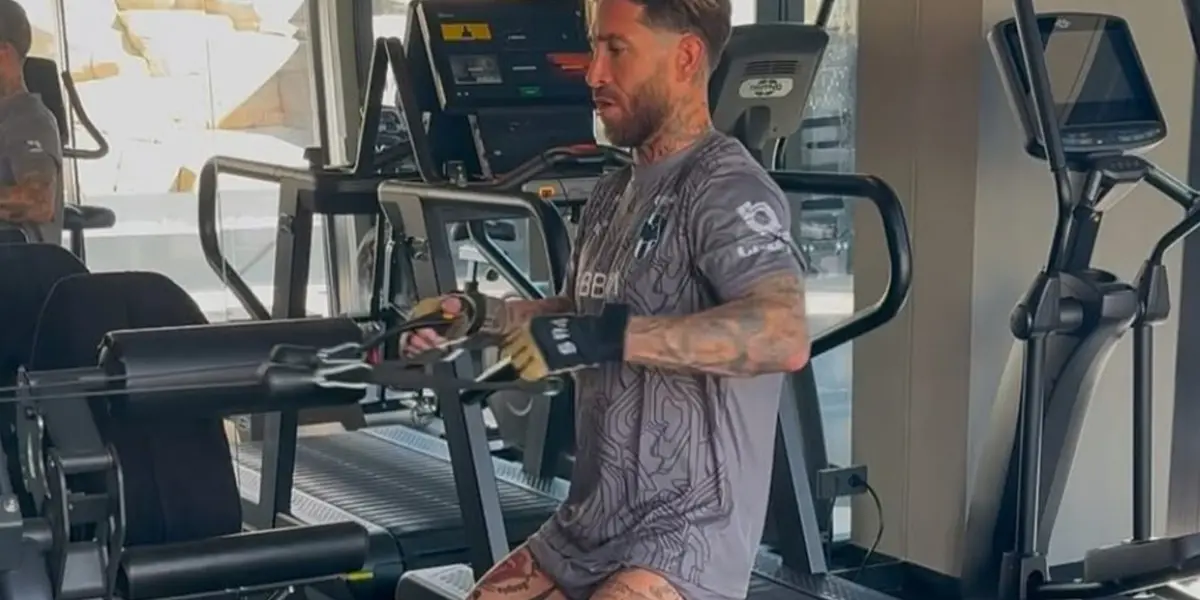Sergio Ramos entrenando con Rayados - Foto: Captura de pantalla