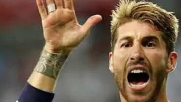 Sergio Ramos grita en el campo de juego (Fuente: Telemadrid)