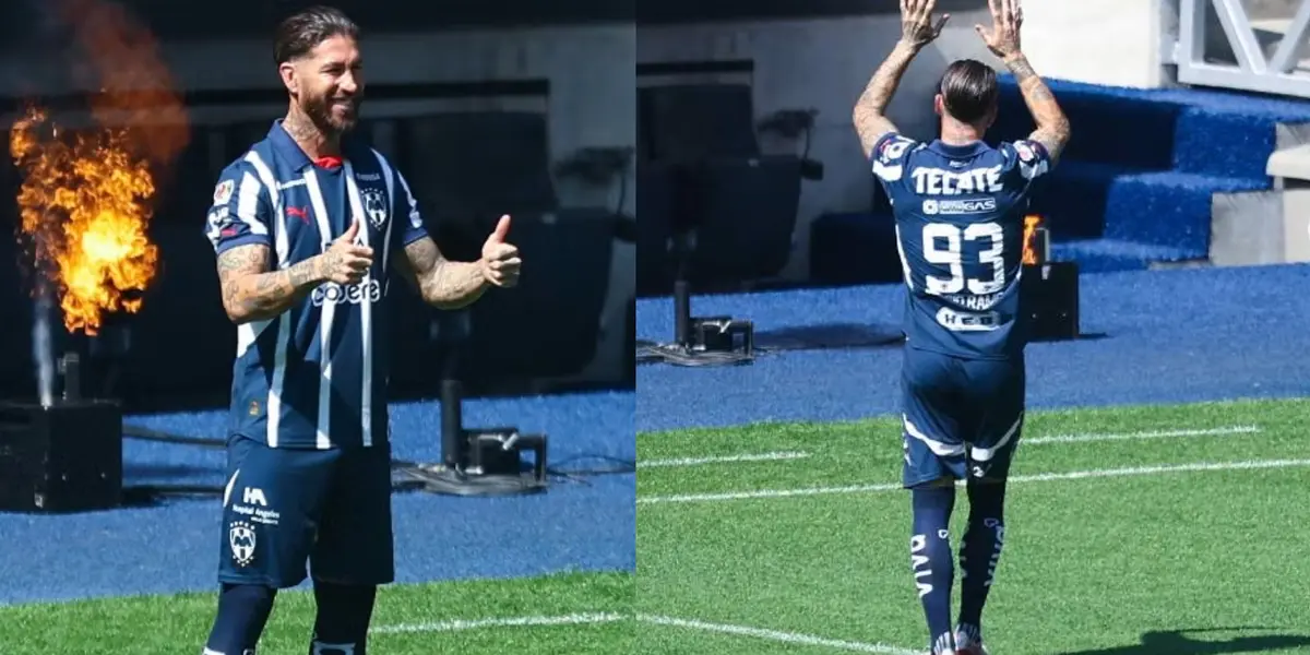 Sergio Ramos ya tuvo su debut con Rayados y lo van ganando al medio tiempo 2-0 ante el Atlético | Foto: X @rayados