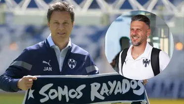 Tato Noriega y Martín Demichelis. Foto: redes de Rayados.
