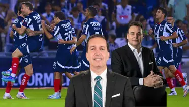 Toño Nelli y Faitelson con Rayados/FOTO: TUDN