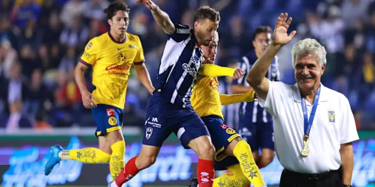Tuca en el Rayados vs América/FOTO: Fútbol Total
