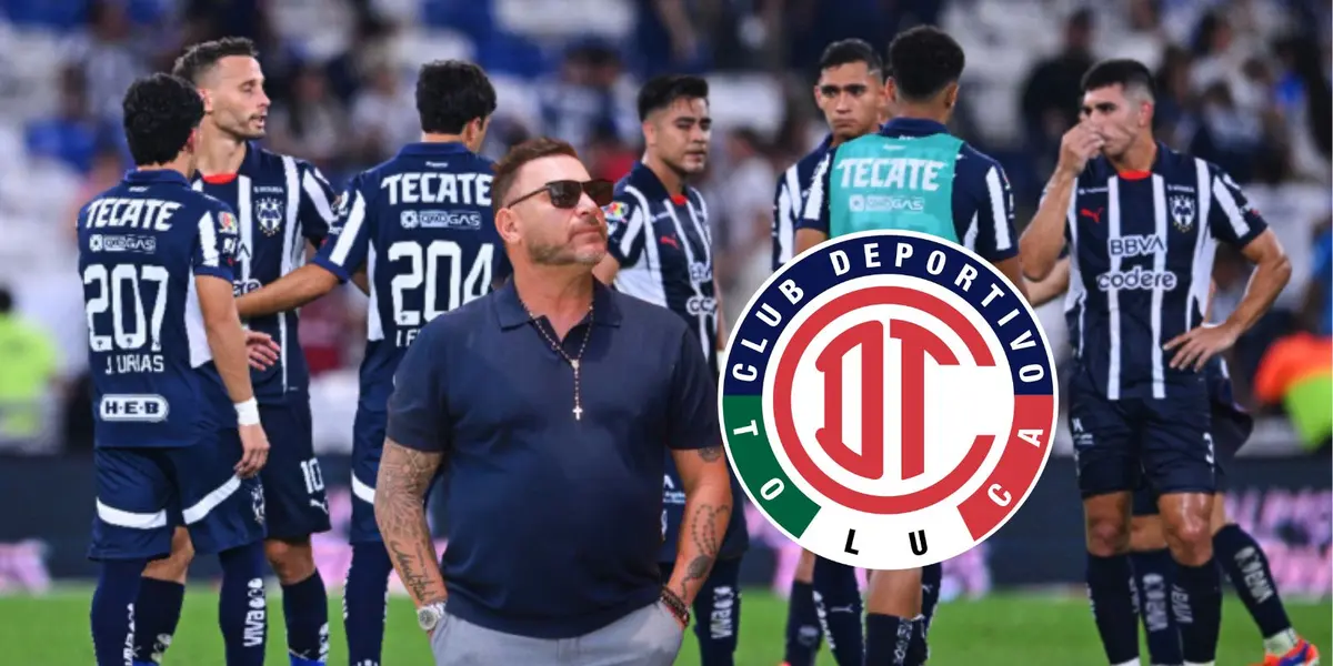 Turco con Toluca y jugadores de Rayados/FOTO: Mexsport