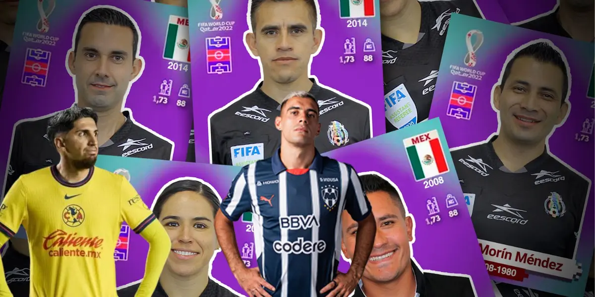 Valdés y Berte con árbitros de la Liga MX/FOTO: Infobae