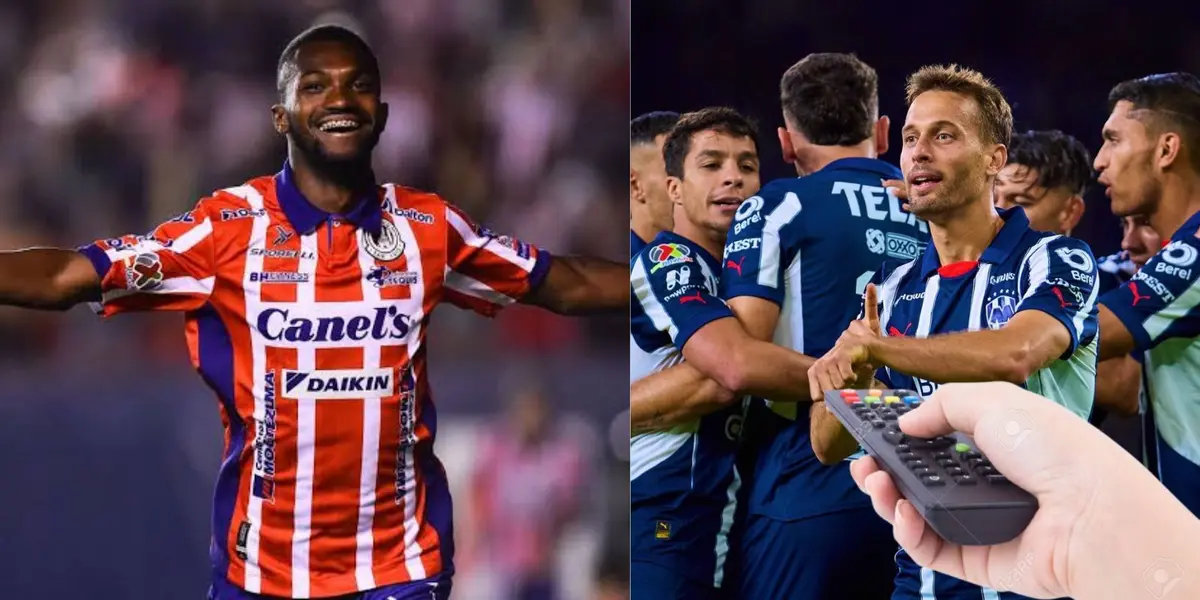 Vitinho y jugadores de Rayados/FOTO: ESPN