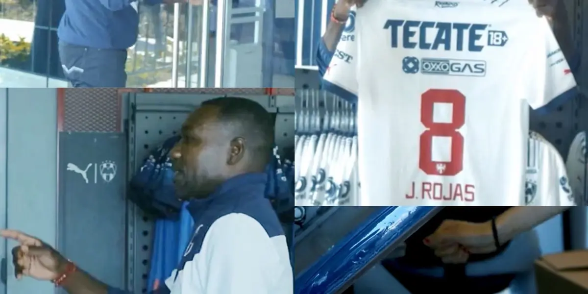 Walter Ayoví adquirió la playera de Rayados con el dorsal de Joao Rojas para la presentación de su paisano